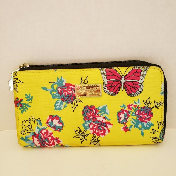 Betsey Johnson Handbags - Betsey Johnson Floral Butterfly Wallet